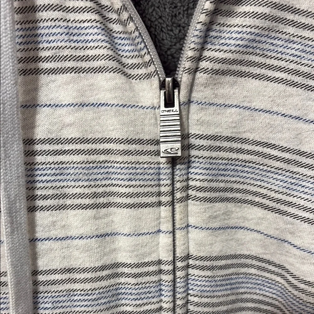 O'Neill Gray and White Striped Hoodie - Picture 4 of 6